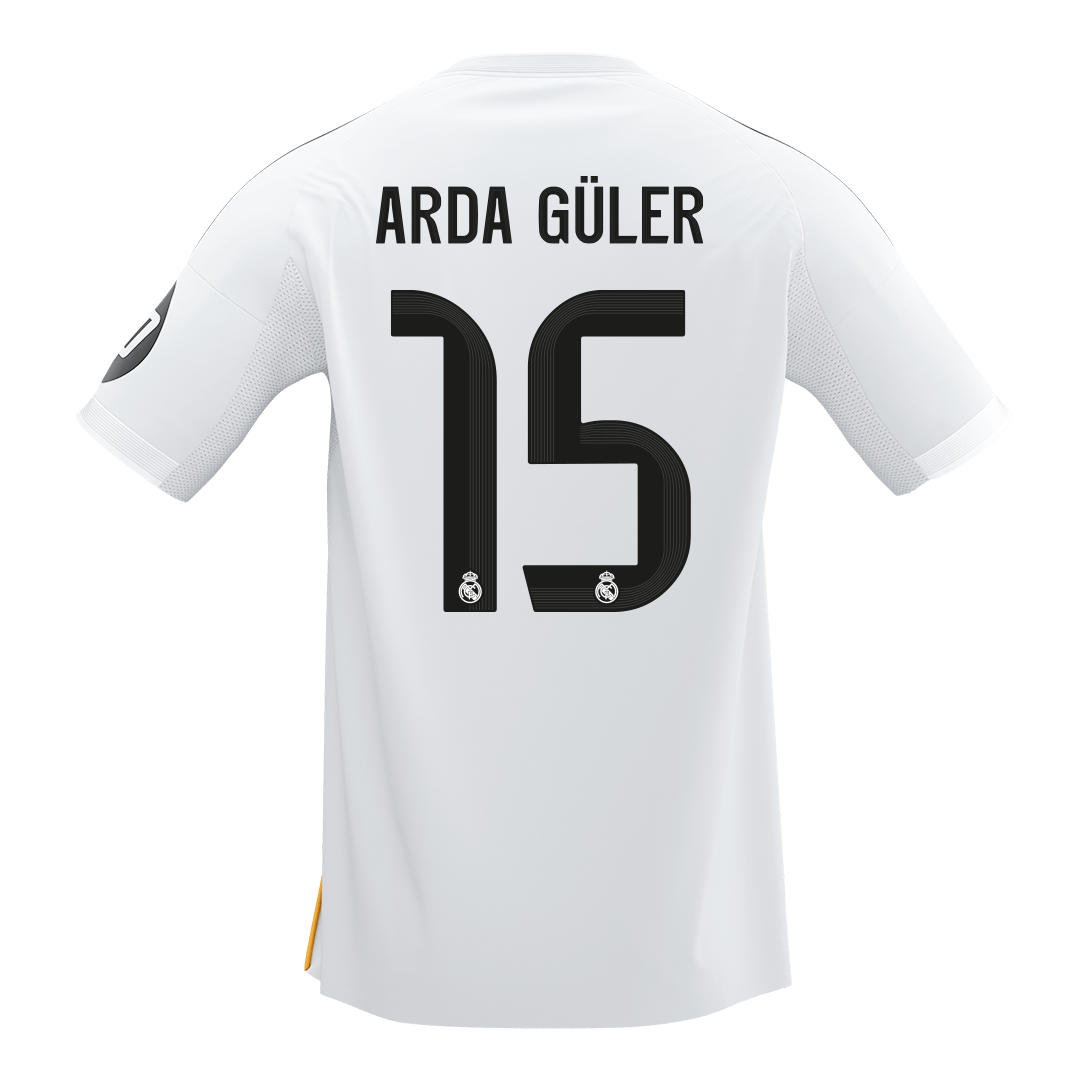 ARDA GÜLER #15 Real Madrid Casa Camisa 2025/26 Branco