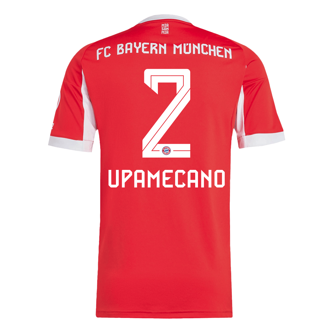 UPAMECANO #2 Bayern Munich Casa Camisa 2025/26 Vermelho