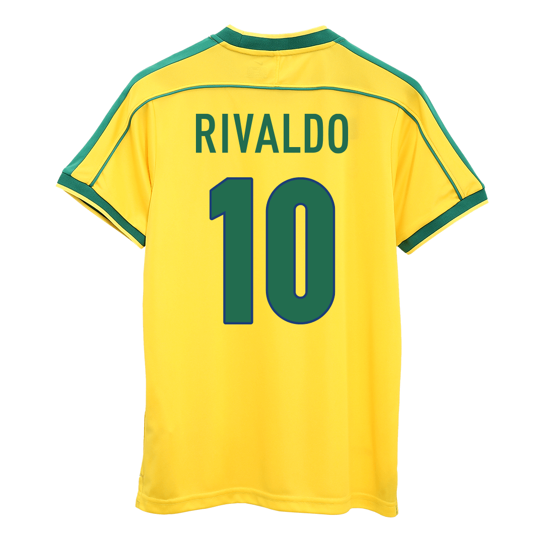 Camiseta retro de fútbol local de Brasil RIVALDO #10 1998 - Copa Mundial