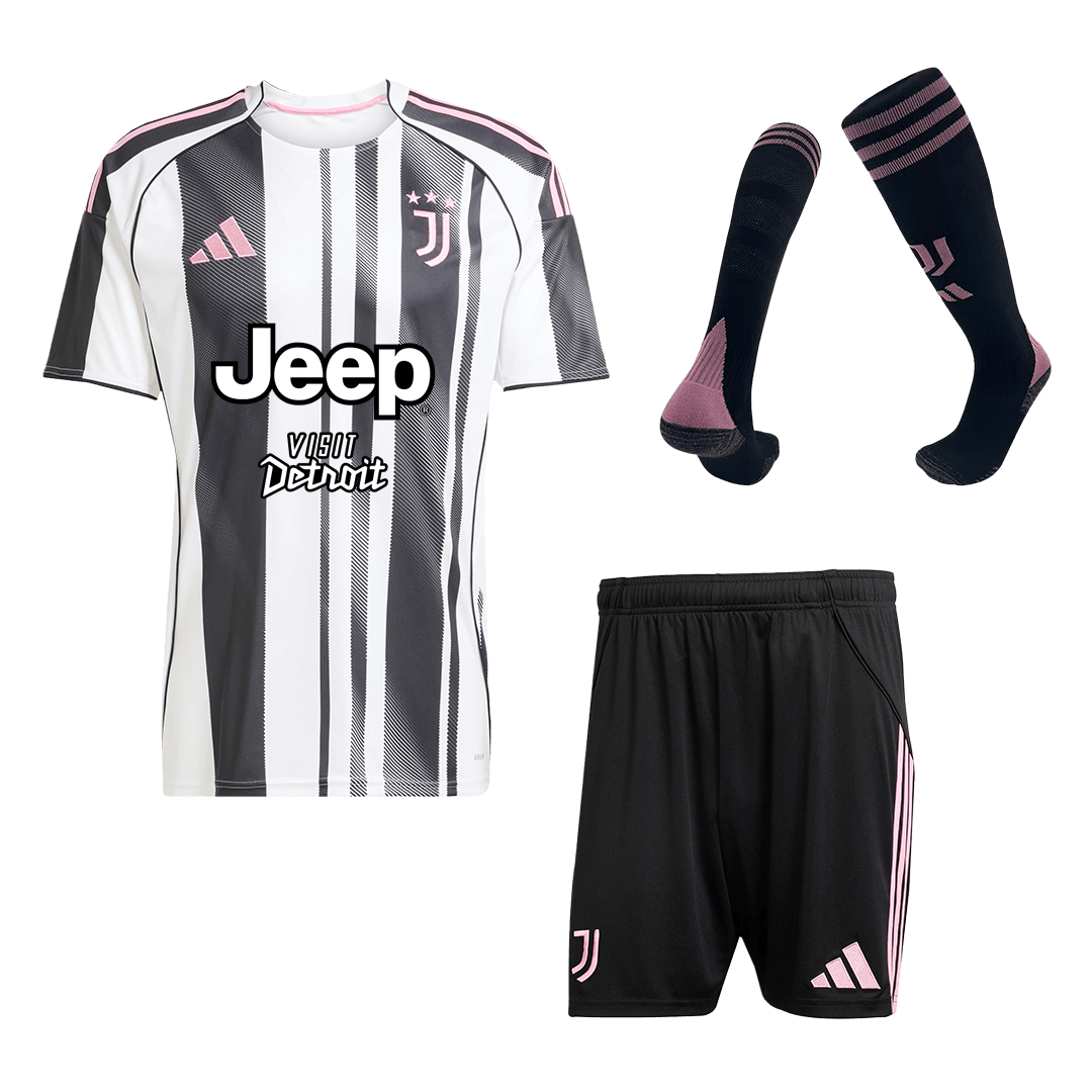 Juventus Casa Camisa Conjunto (Camisa + Calções + Meias) 2025/26