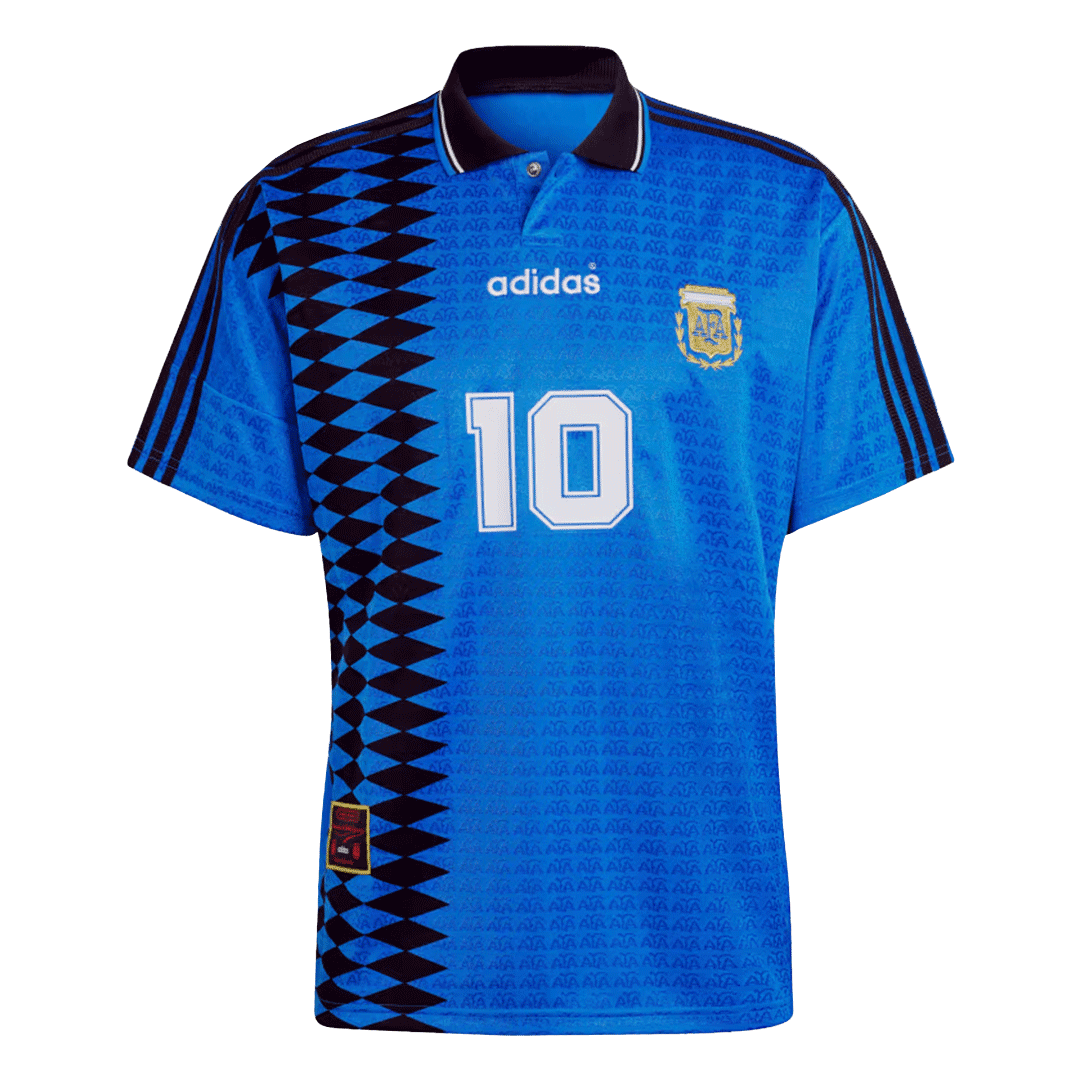 Camiseta de Argentina n.° 10 (visitante) Retro de fútbol 1994