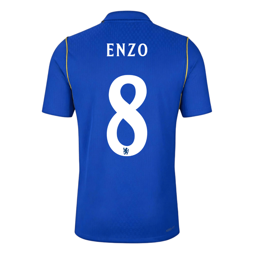 Versão do Jogador ENZO #8 Chelsea Casa Futebol Camisas 2026/27 Azul - UCL