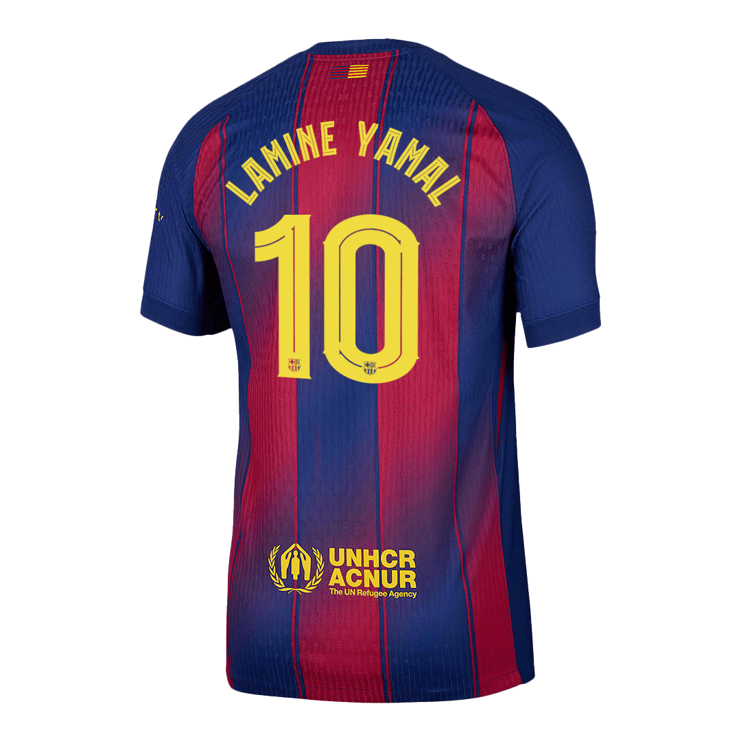 Autêntico LAMINE YAMAL #10 Barcelona Casa UCL Futebol Camisas 2025/26