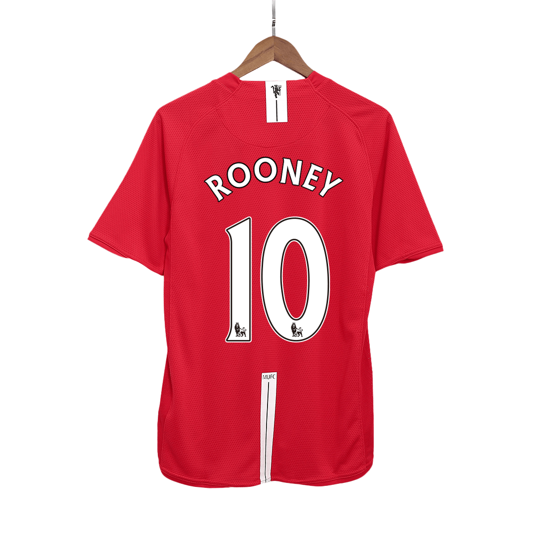Camiseta de fútbol retro del Manchester United ROONEY #10 2007/08