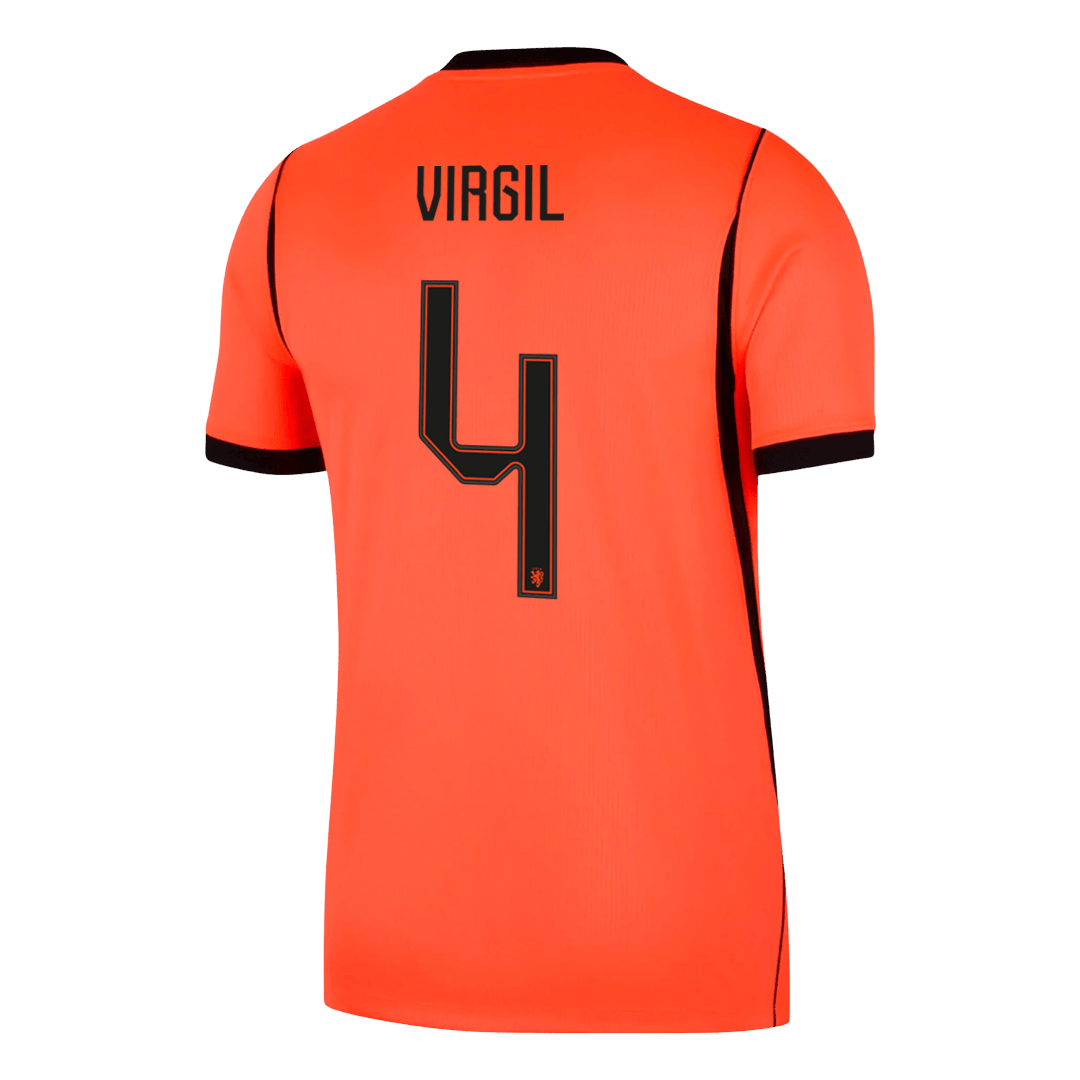 VIRGIL #4 Netherlands Casa Copa do Mundo Camisa 2026 Laranja