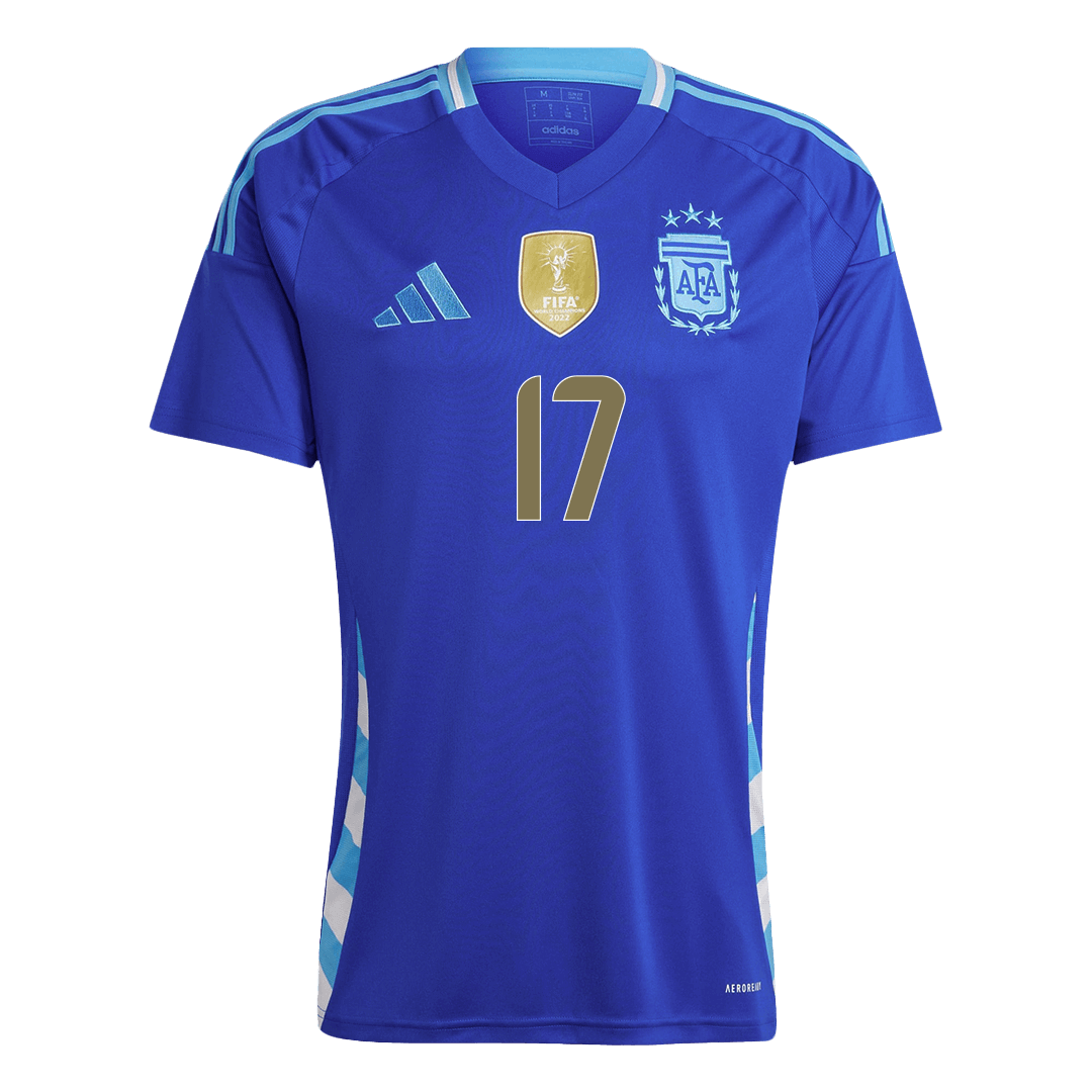 Personalisiertes Camisola GARNACHO #17 Argentinien Fußballtrikot Auswärts 2024