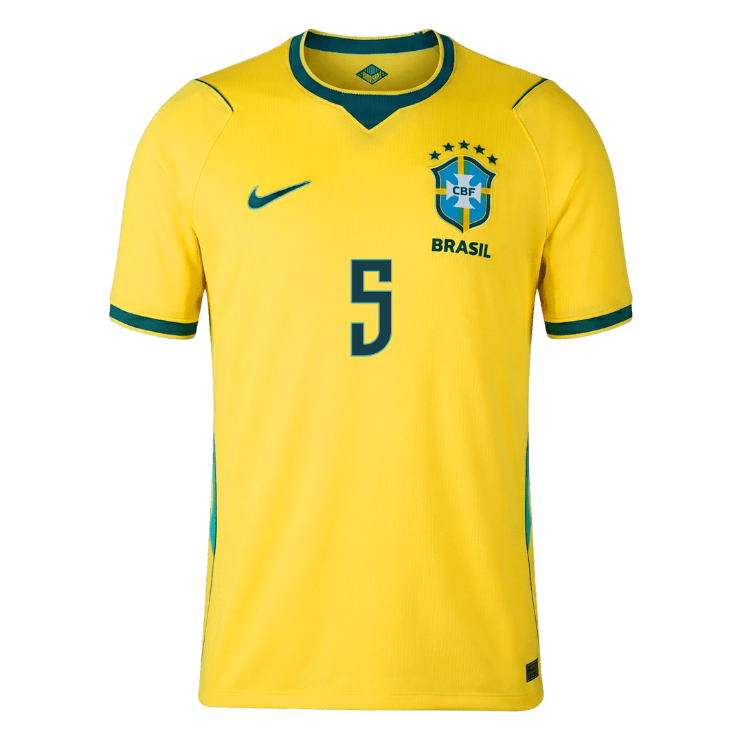 CASEMIRO #5 Brazil Casa Copa do Mundo Camisa 2026 Amarelo