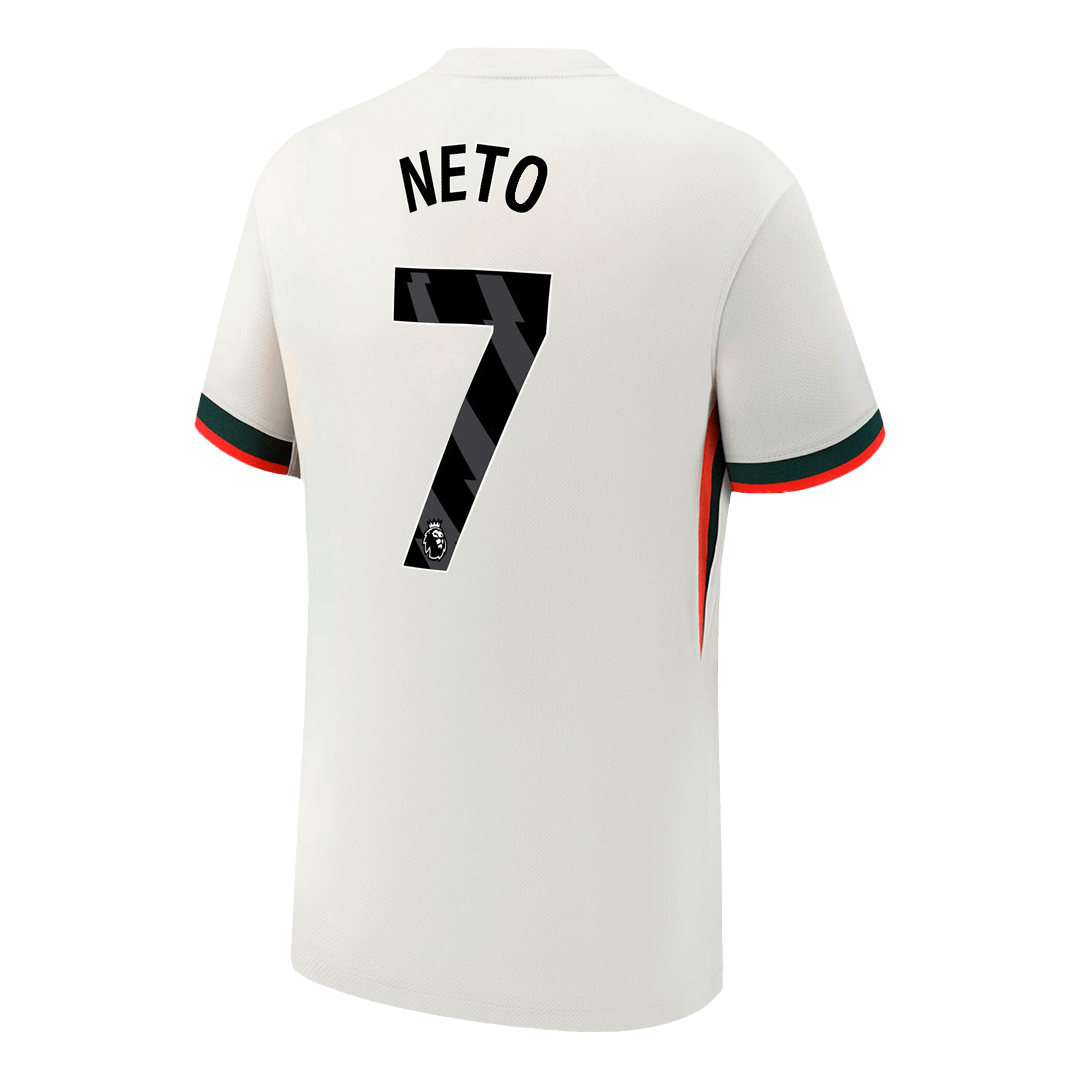 NETO #7 Chelsea Fora Camisa 2025/26 Branco