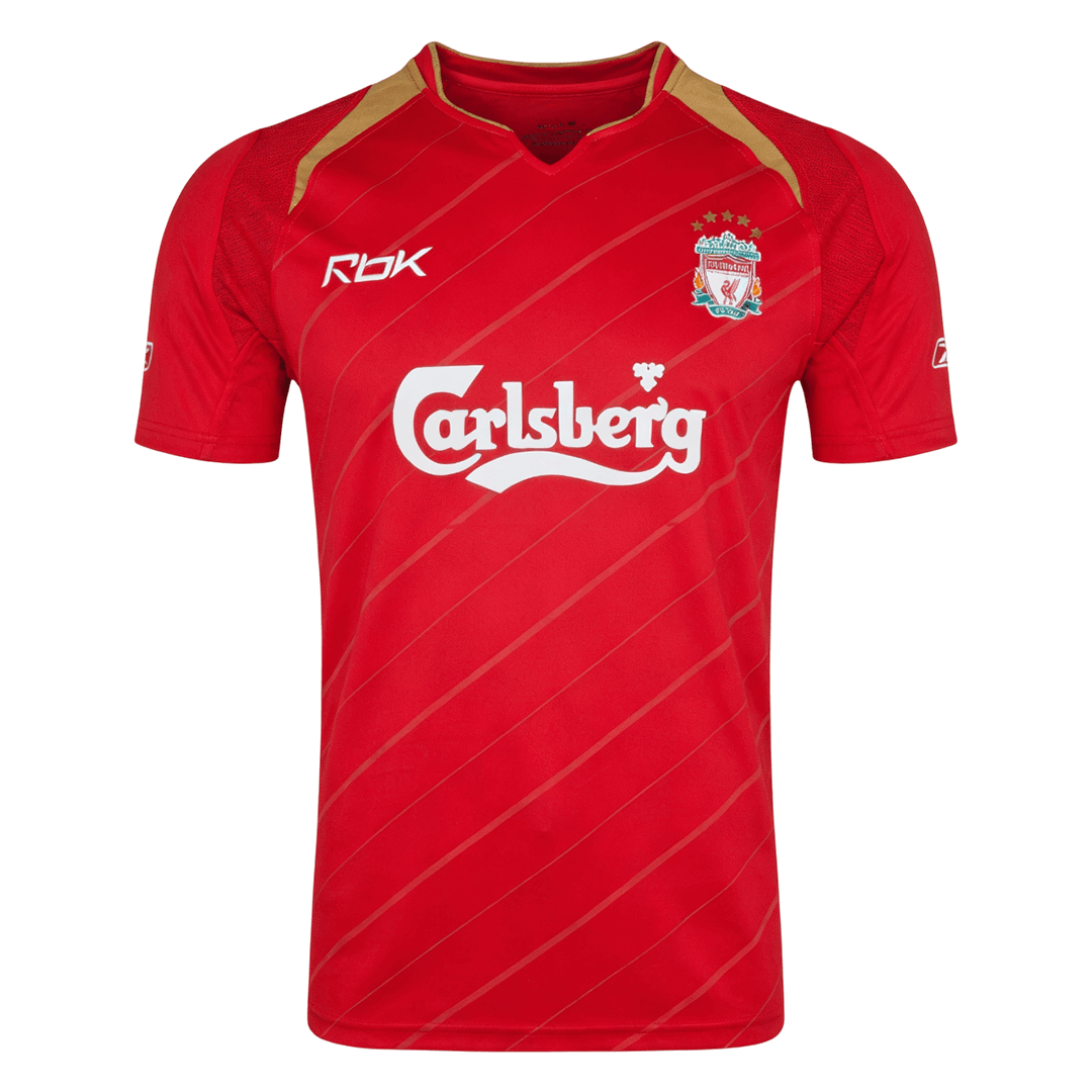 Retrô Liverpool Casa Camisa 2005/06 Vermelho