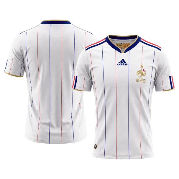 Retrô France Fora Camisa 2010 Branco