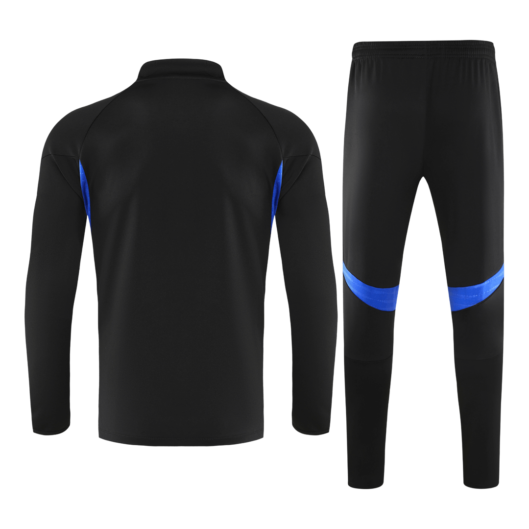 Manchester United Infantil Zíper Moletom Conjunto (Top+Pants) 2025/26 Preto