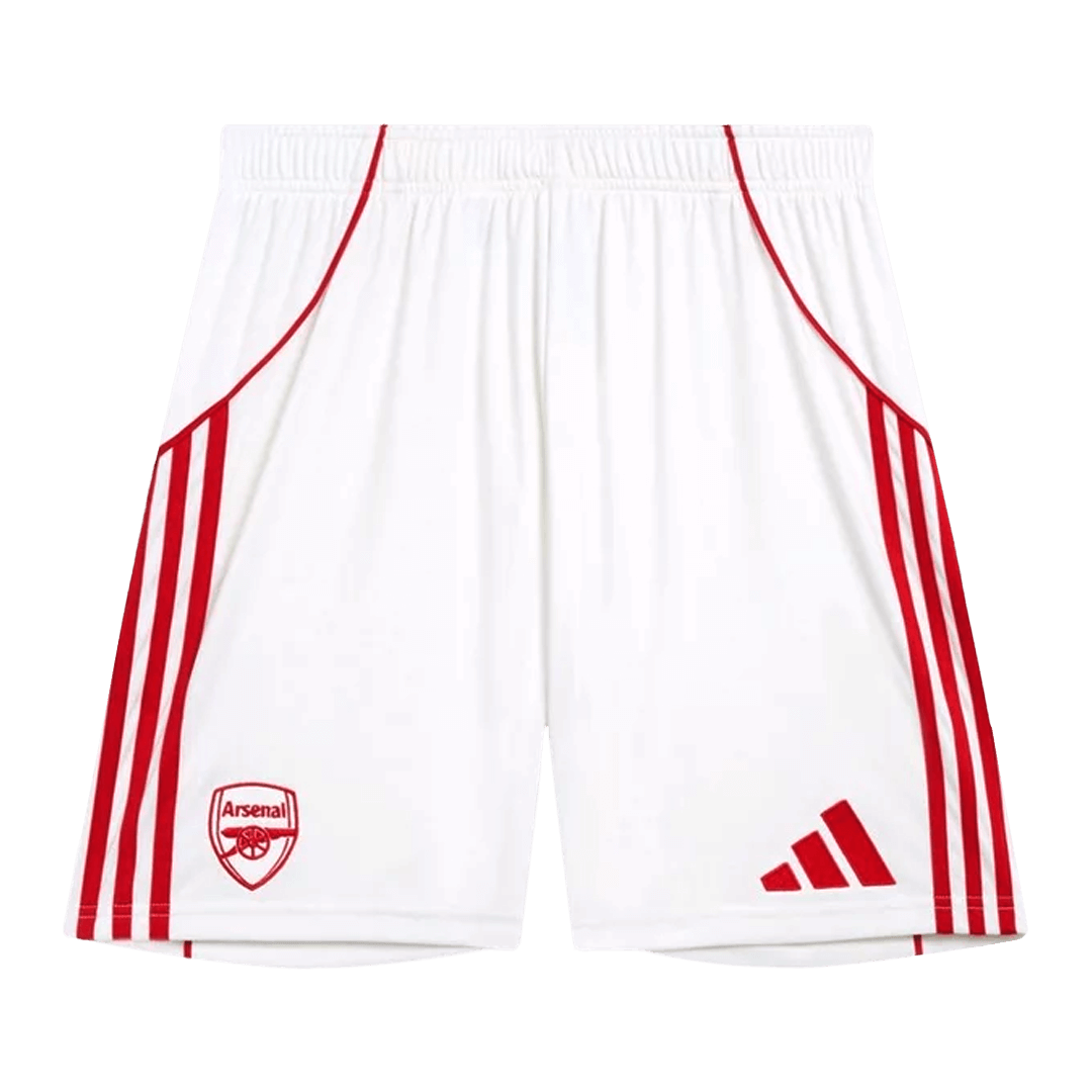 Arsenal Casa Calções 2025/26 Branco