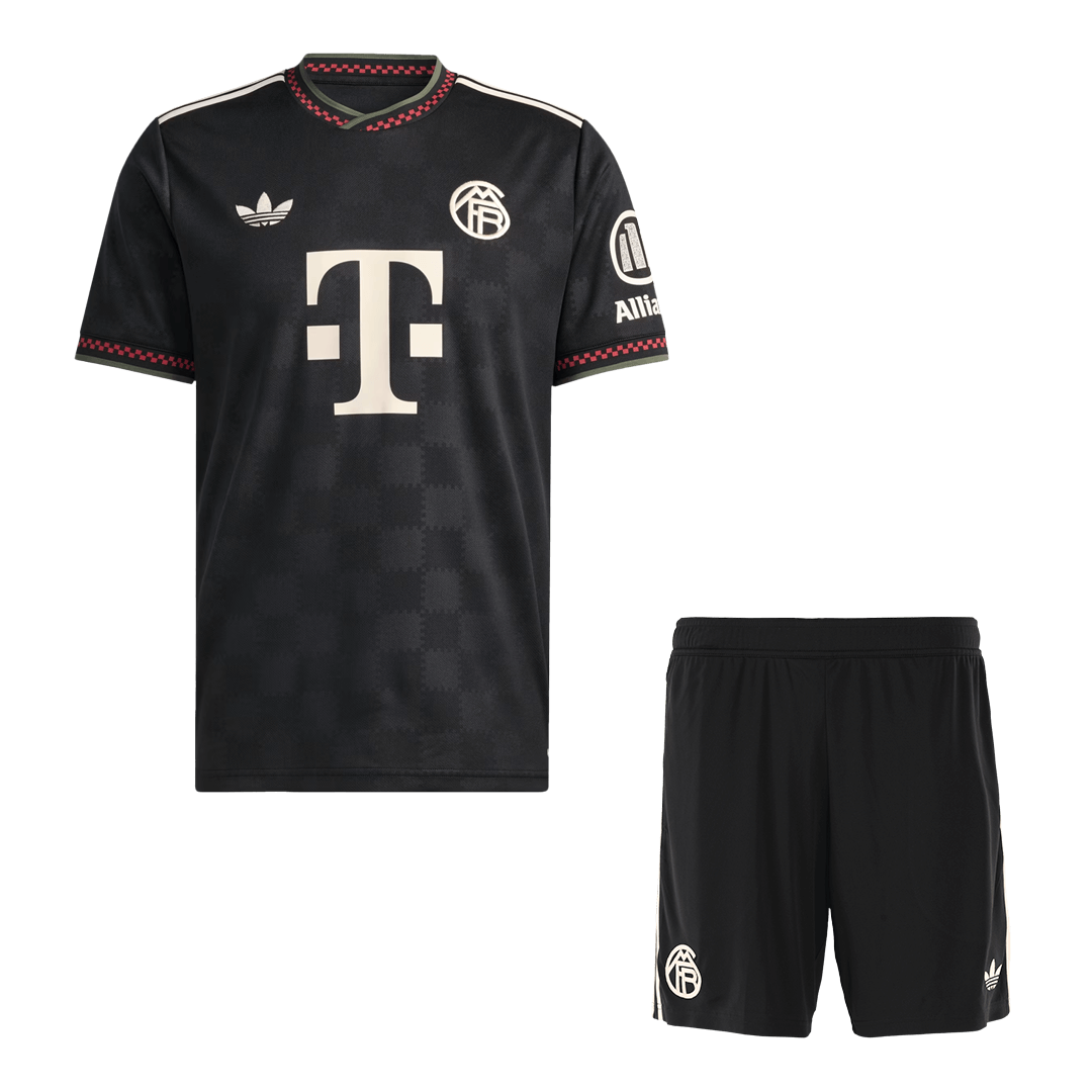 Bayern Munich Fora Terceira Camisa Conjunto (Camisola + Calções) 2025/26- Preto