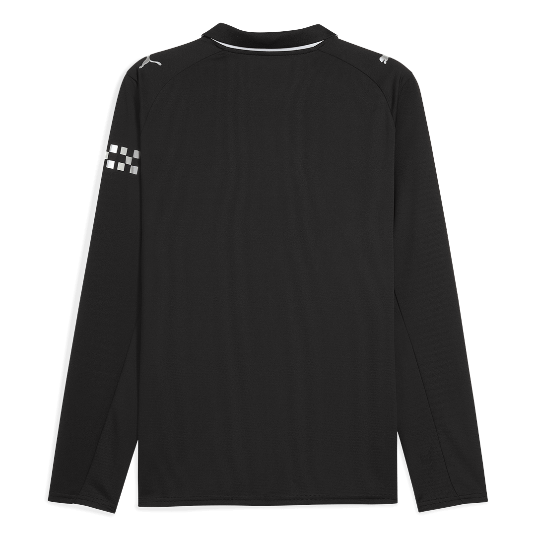 Manchester City Fora Manga comprida Camisa 2025/26 Preto