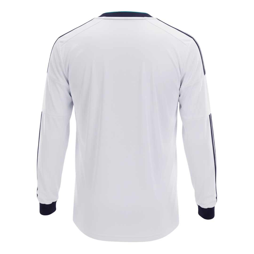 Retrô Real Madrid Casa Manga Longa Camisa 2012/13 Branco