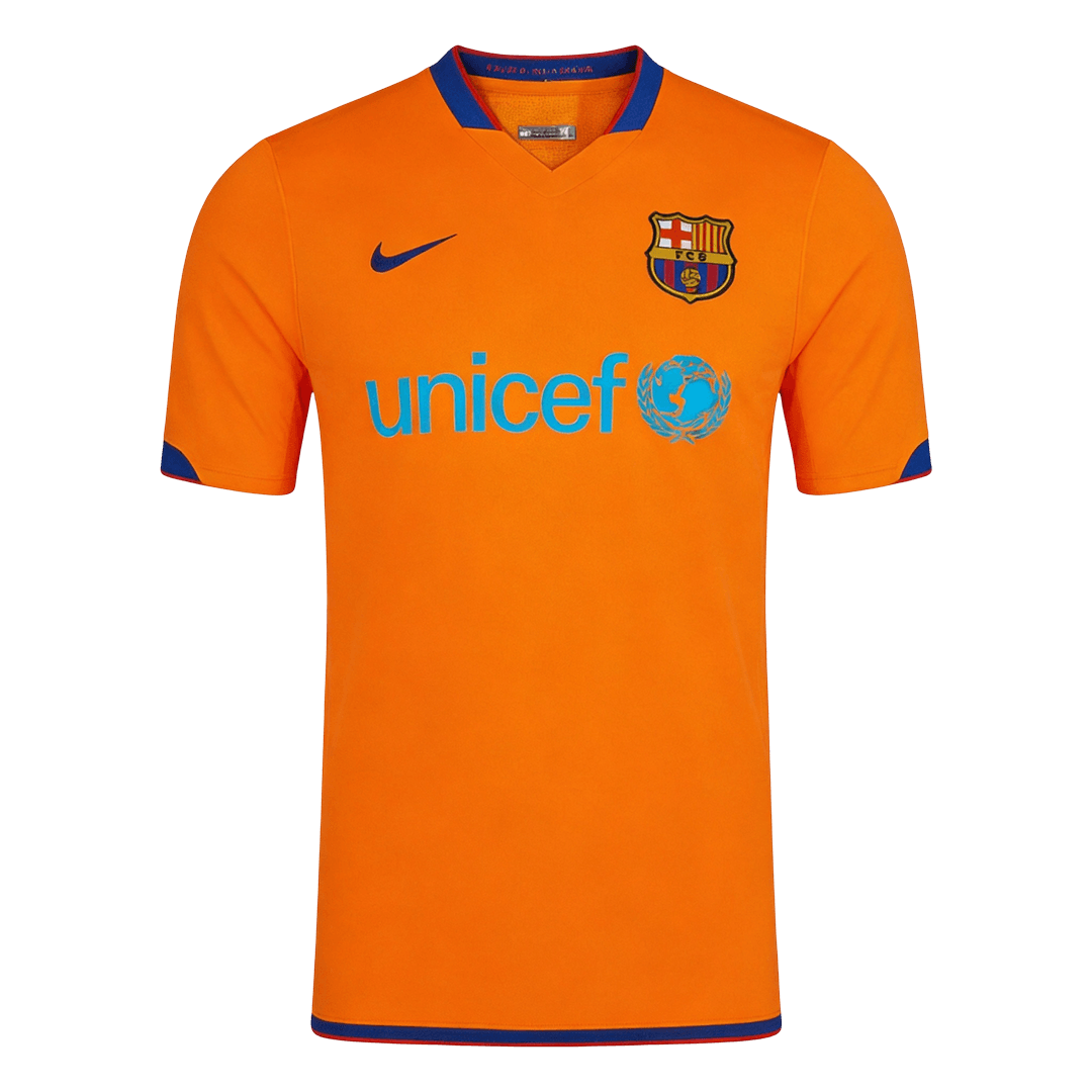 Retrô Barcelona Fora Camisa 2006/07 Laranja
