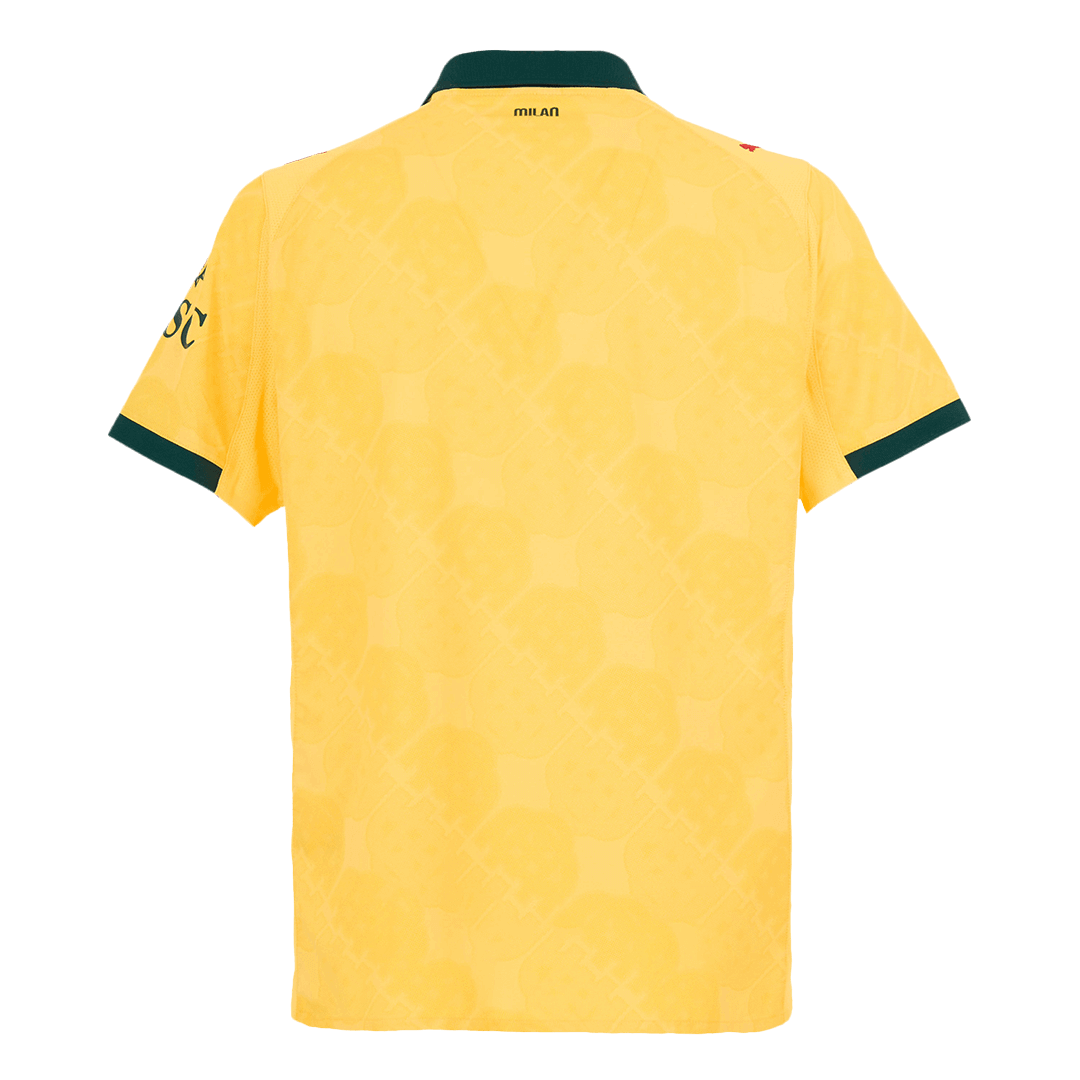 Autêntico AC Milan Fora Terceira Futebol Camisas 2025/26 Amarelo