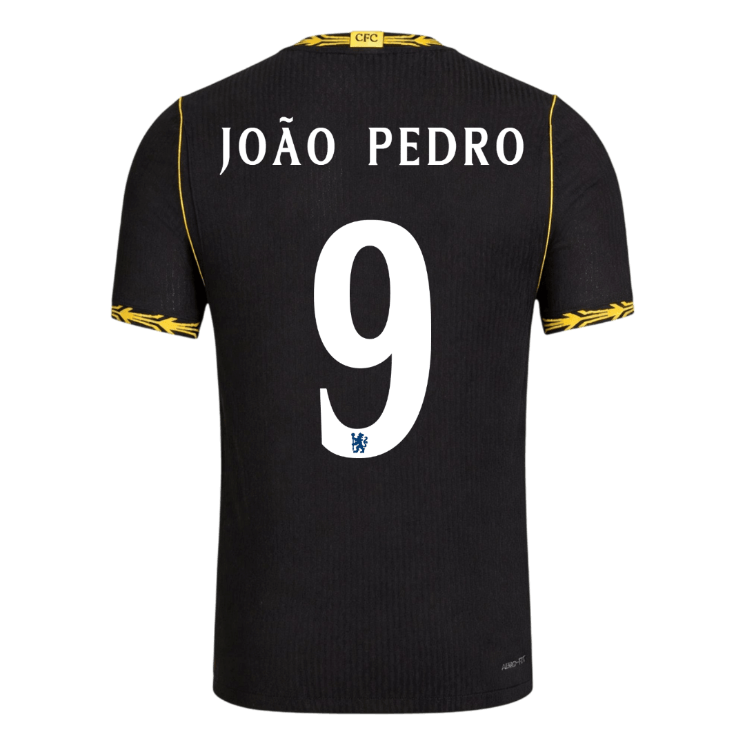 Versão do Jogador JOÃO PEDRO #9 Chelsea Fora Futebol Camisas 2026/27 - UCL