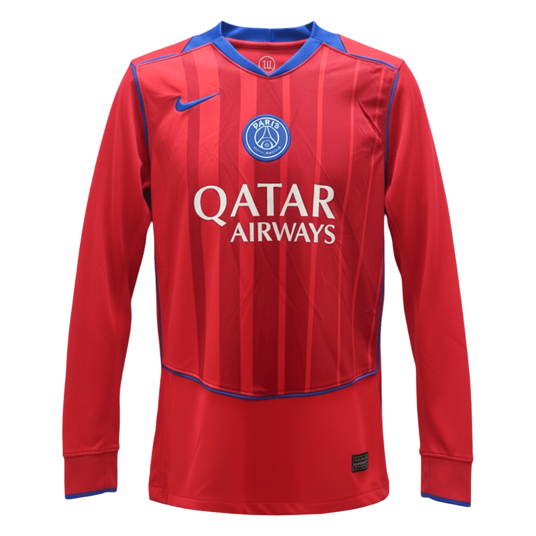 PSG Terceira Manga comprida Camisa 2025/26 Vermelho