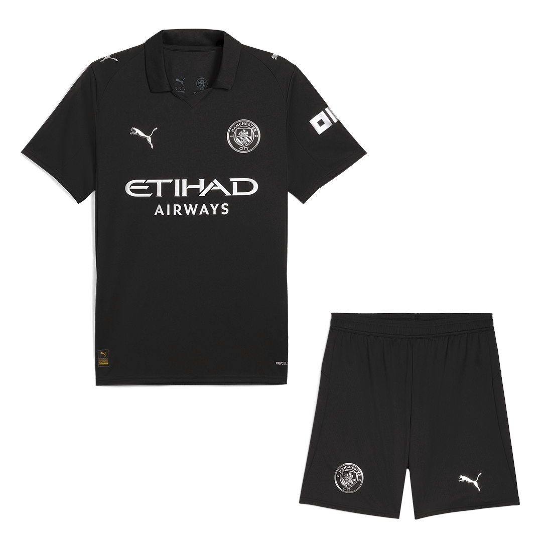 Manchester City Fora Camisa 2025/26- Preto