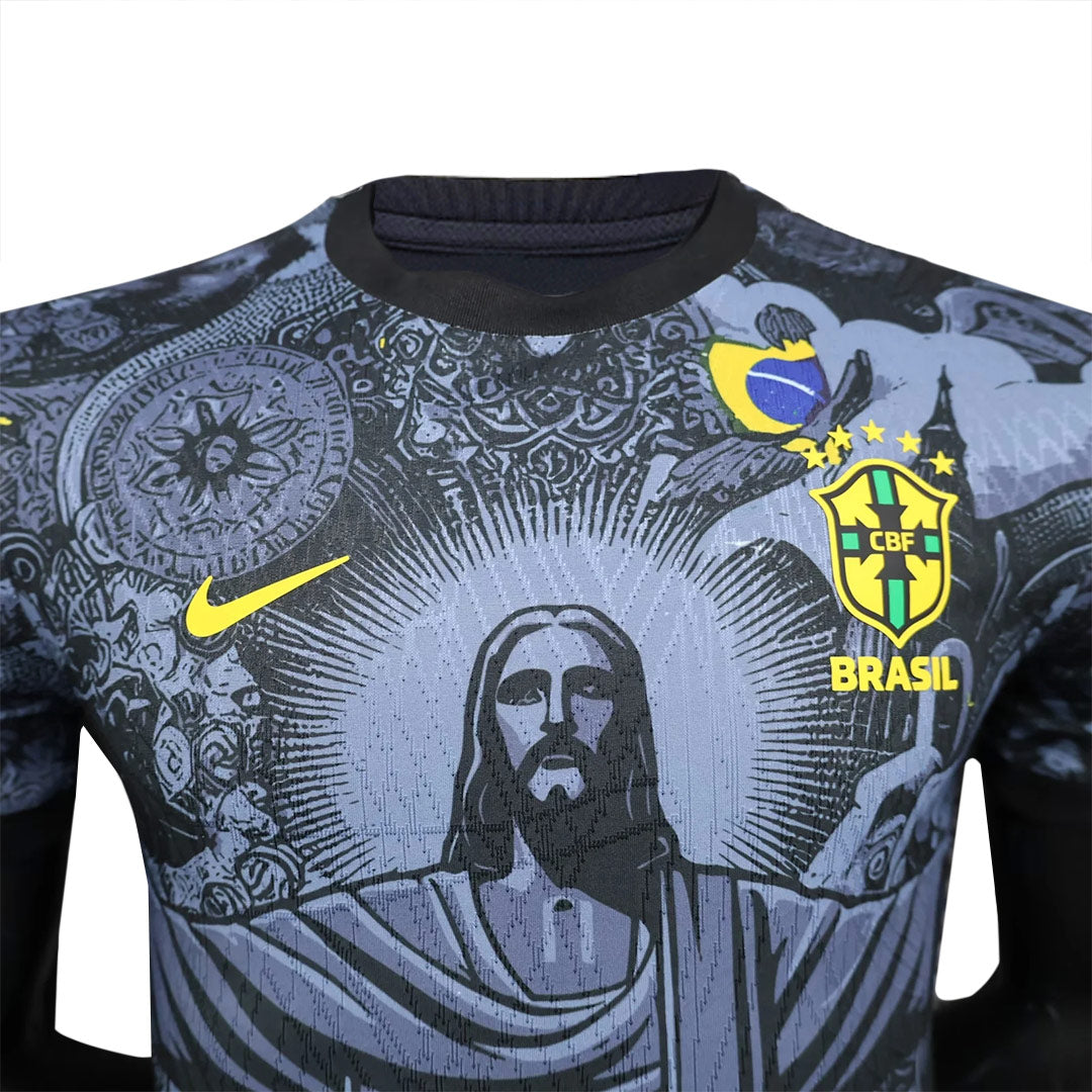 Camisola de futebol autêntico Brasil Jesus 2024