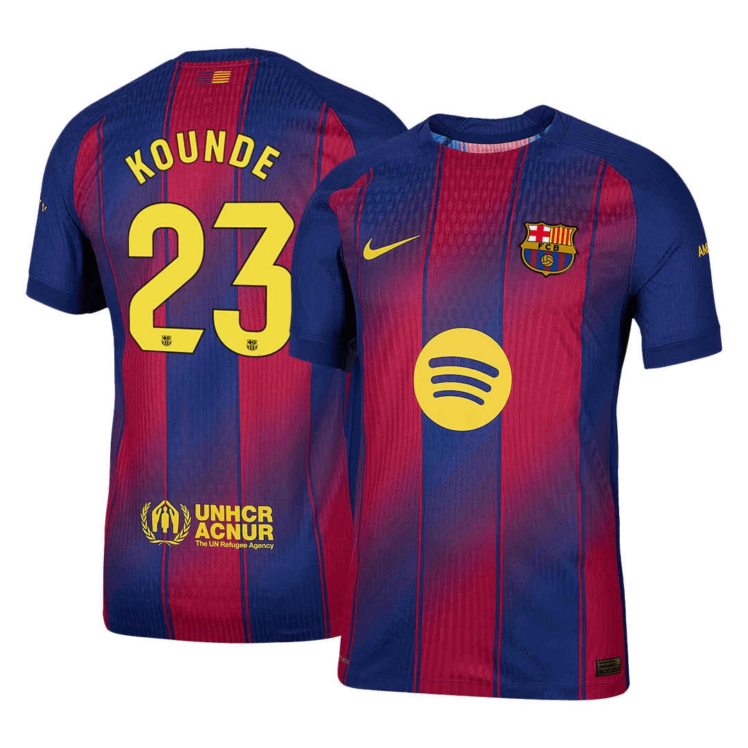 Autêntico KOUNDE #23 Barcelona Casa Futebol Camisas 2025/26