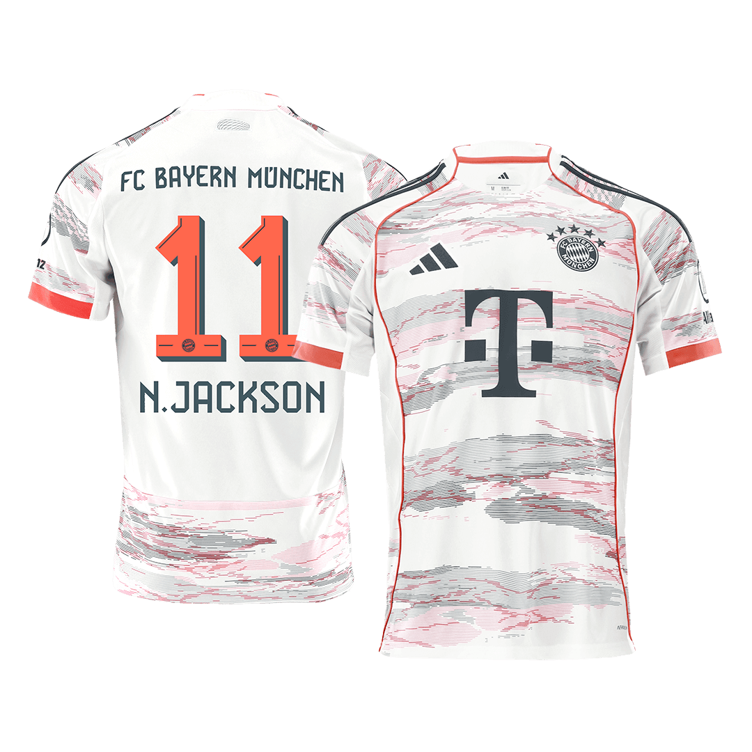 N.JACKSON #11 Bayern Munich Fora Camisa 2025/26 Branco