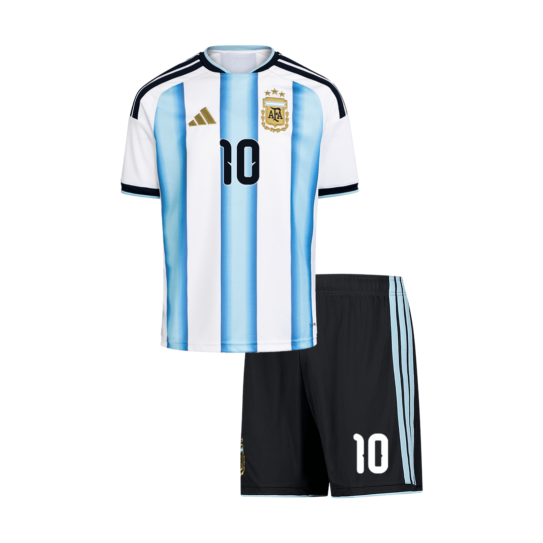 MESSI #10 Argentina Infantil Casa Copa do Mundo Conjunto(Camisa+Calção) 2026