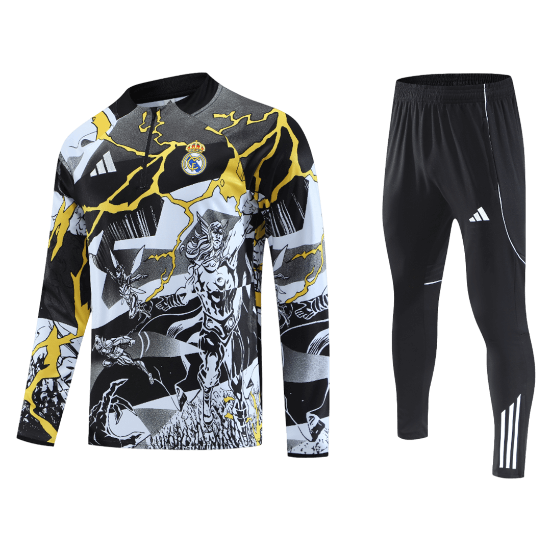 Real Madrid Infantil Zíper Moletom Conjunto (Top+Pants)
2025/26 Preto
