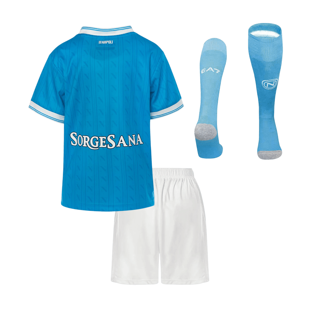 Napoli Infantil
Casa Futebol Camisa Conjunto (Camisa+Shorts+Meias) 2025/26 Azul