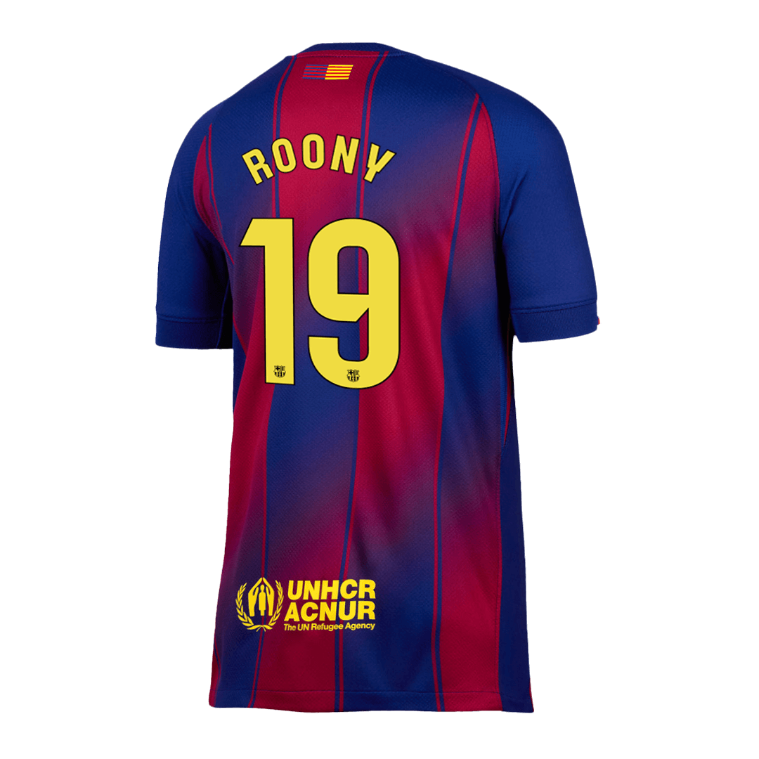 ROONY #19 Barcelona Casa Camisa 2025/26- Vermelho&Azul