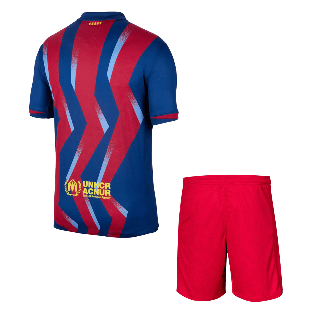 Barcelona Quarta Camisa Conjunto(Camisa+Calções) 2025/26 Vermelho&Azul