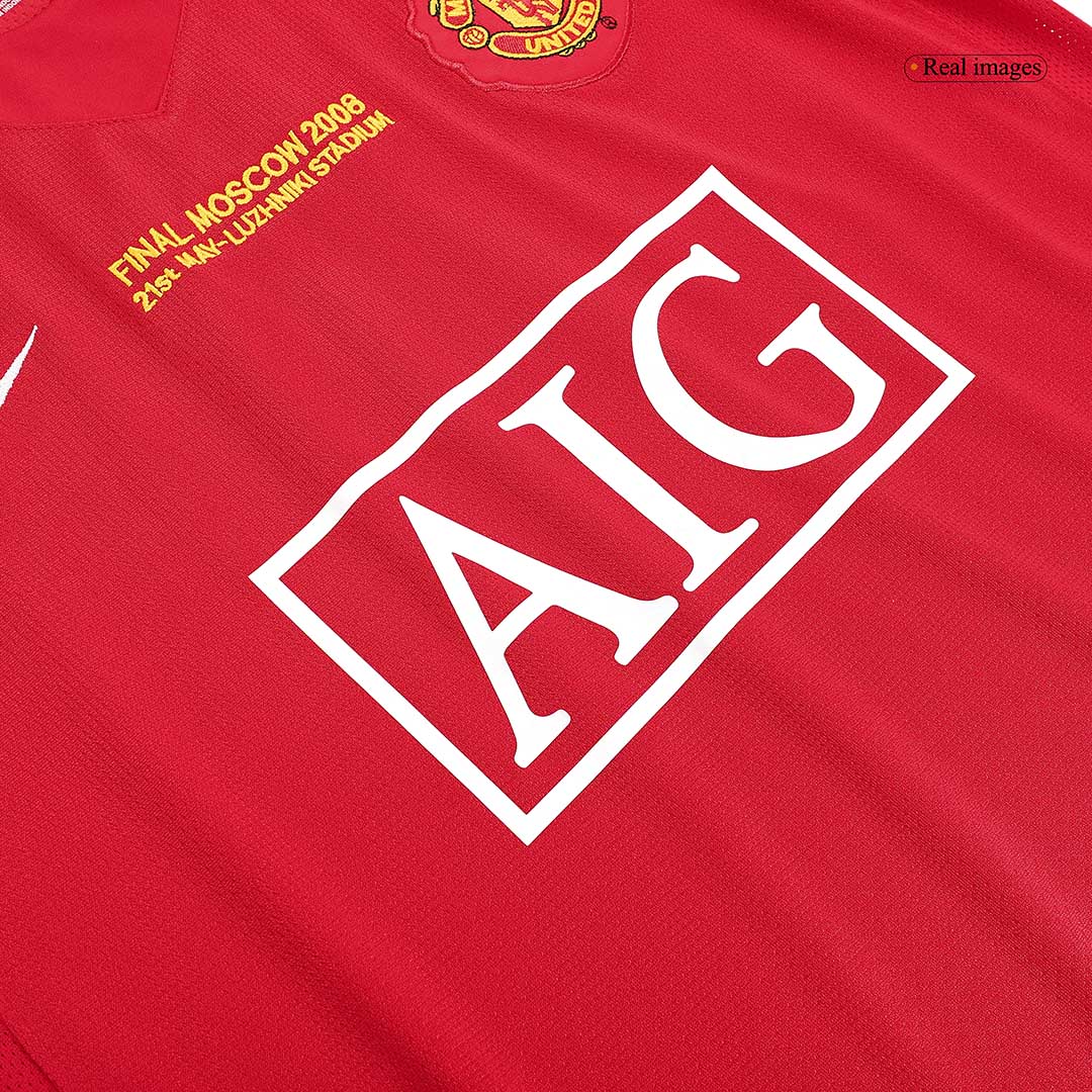 Camiseta retro de local de fútbol ROONEY #10 del Manchester United 2007/08 - Final de la UCL