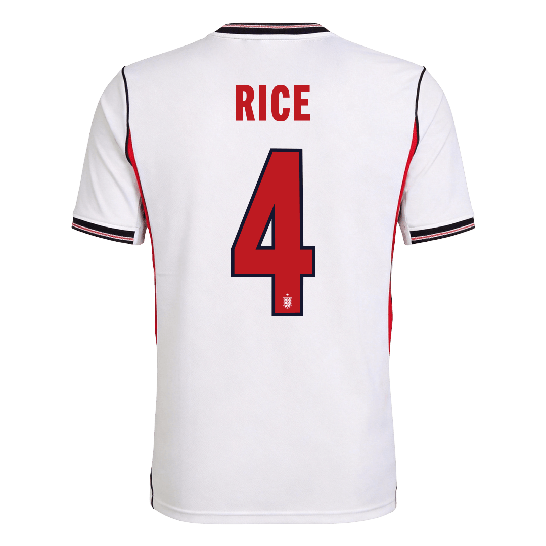RICE #4 England Casa Copa do Mundo Camisa 2026 Branco