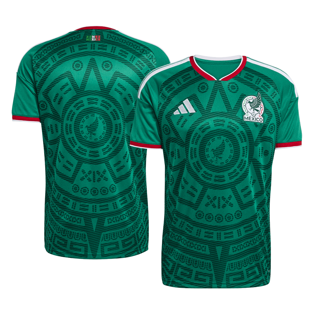 Mexico Casa Copa do Mundo Camisa Conjunto(Camisa+Calções+Meias) 2026 Verde - camisola de futebol para adeptos em - imagem 8