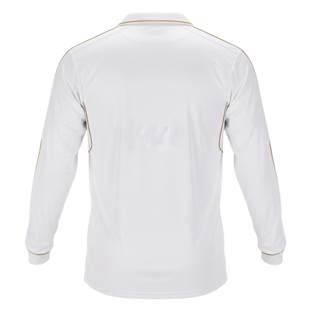 Retrô Real Madrid Casa Manga Longa Camisa 2011/12 Branco