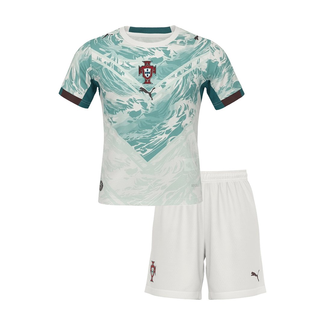 Portugal Infantil
Fora World Cup Futebol Camisa Conjunto (Camisa+Shorts) 2026 Branco