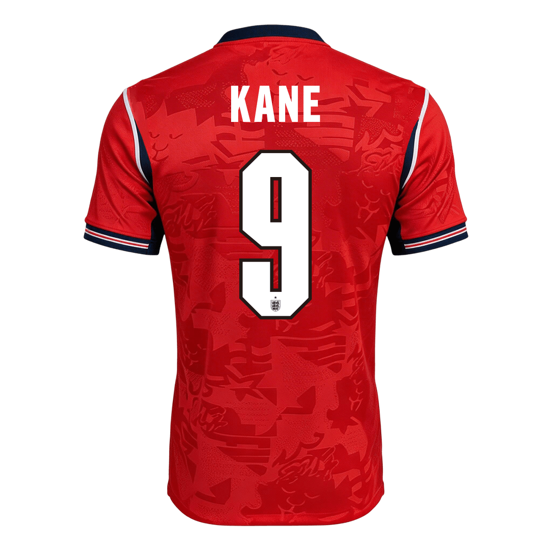 Versão do Jogador KANE #9 England Fora Copa do Mundo Futebol Camisas 2026 Vermelho