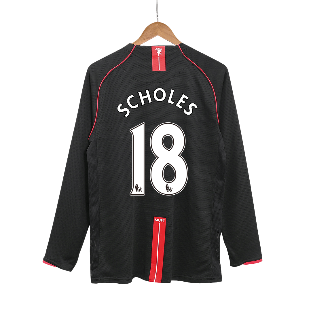 Camiseta de fútbol retro SCHOLES #18 del Manchester United 2007/08