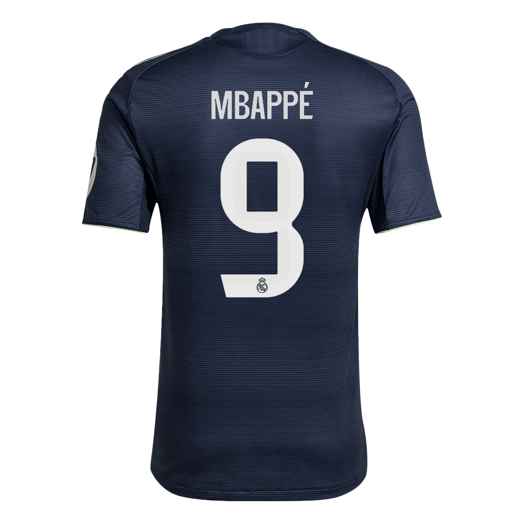 Autêntico MBAPPÉ #9 Real Madrid Fora Futebol Camisas 2025/26 Marinha
