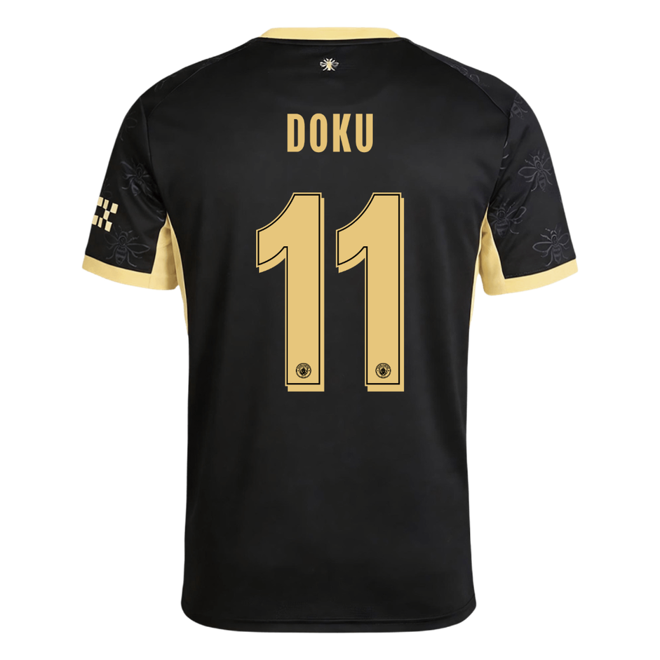 DOKU #11 Manchester City Fora Camisa 2026/27 Preto UCL