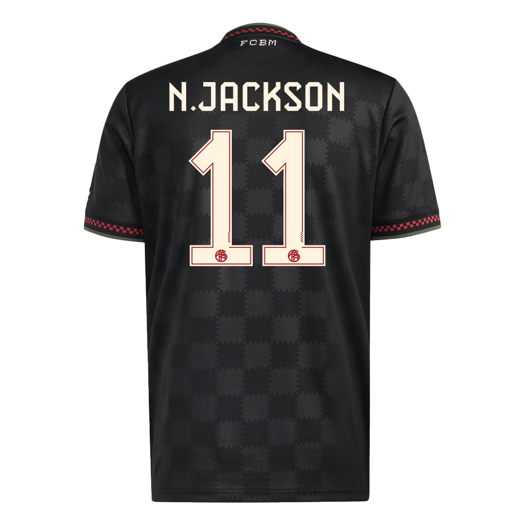 N.JACKSON #11 Bayern Munich Fora Terceira Camisa 2025/26 Preto