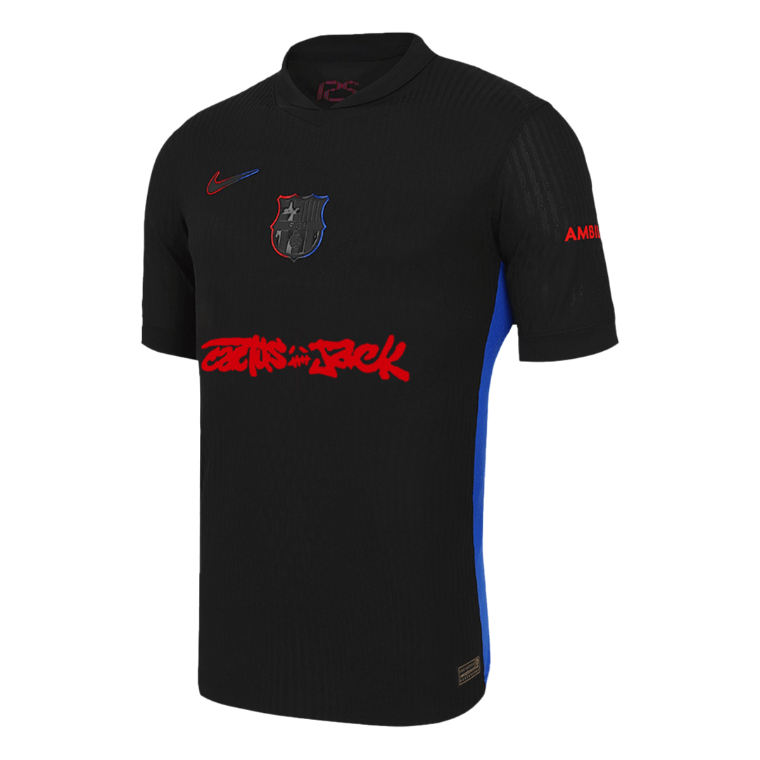 Camisola de futebol autêntica Barcelona vs Travis Scott, camisola alternativa 2024/25