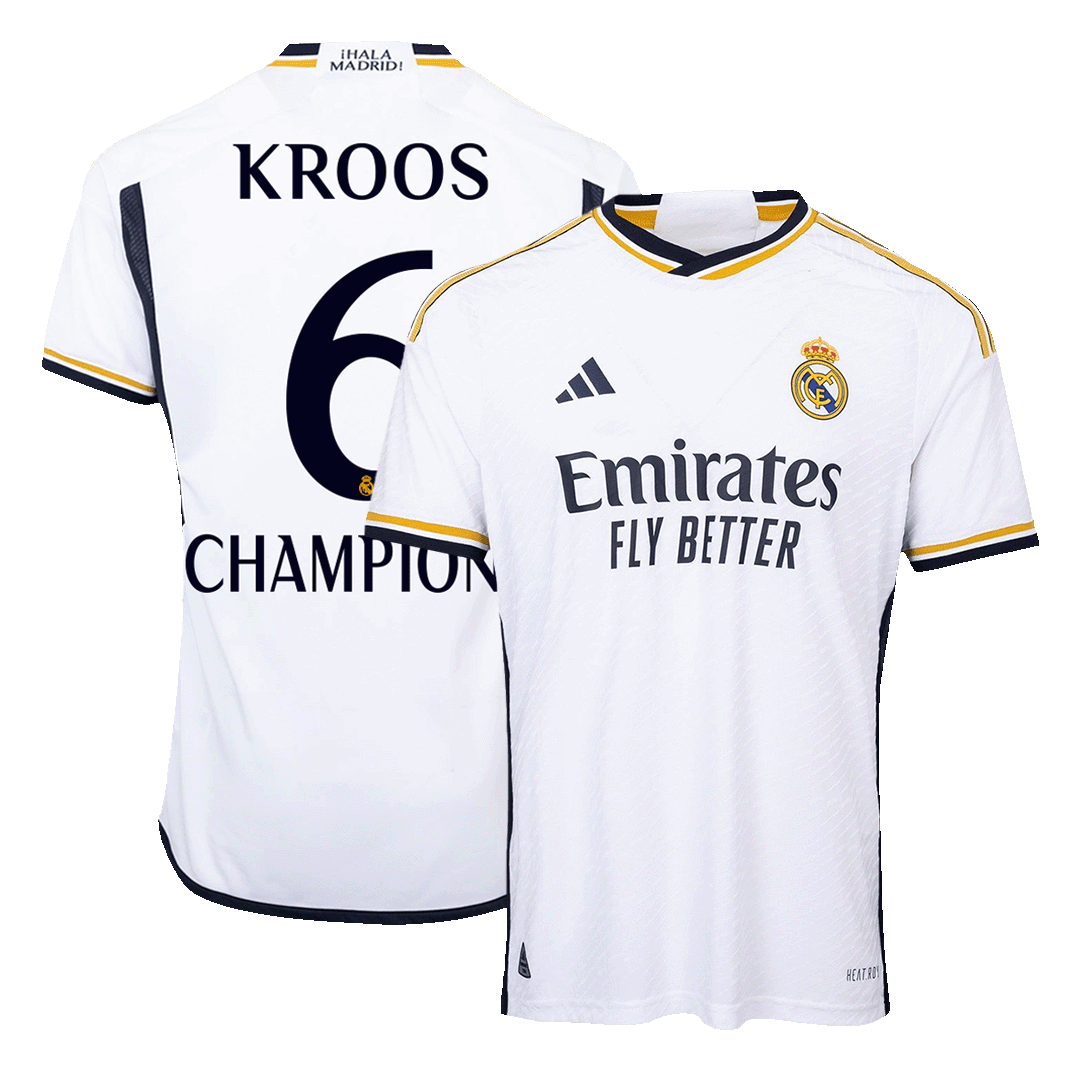 CHAMPIONS KROOS #6 Real Madrid Home 2023/24 Authentic Football Shirt