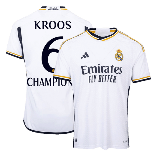 CHAMPIONS KROOS #6 Real Madrid Home 2023/24 Authentic Football Shirt