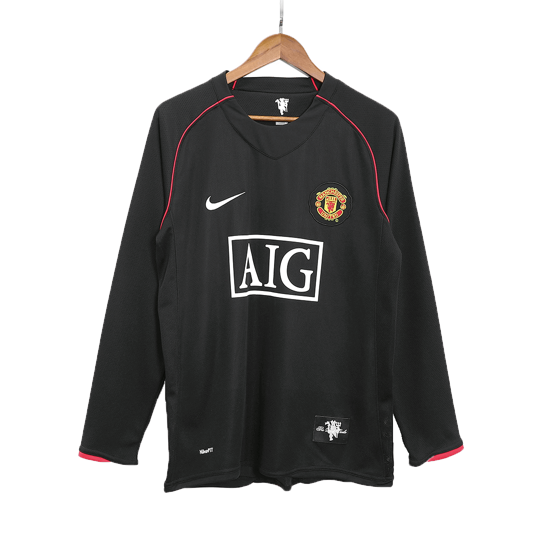 Camisola Retro do Manchester United RONALDO #7 Fora de Casa Camisola de Futebol 2007/08