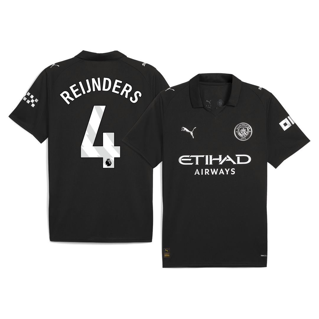 REIJNDERS #4 Manchester City Fora Camisa 2025/26 Preto