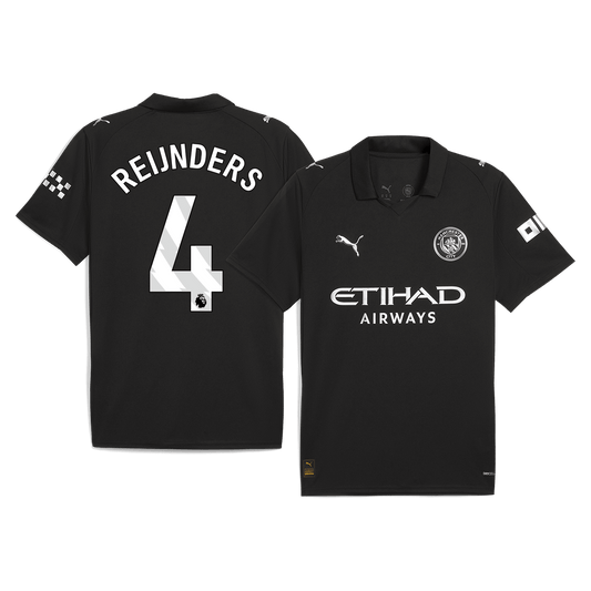 REIJNDERS #4 Manchester City Fora Camisa 2025/26 Preto