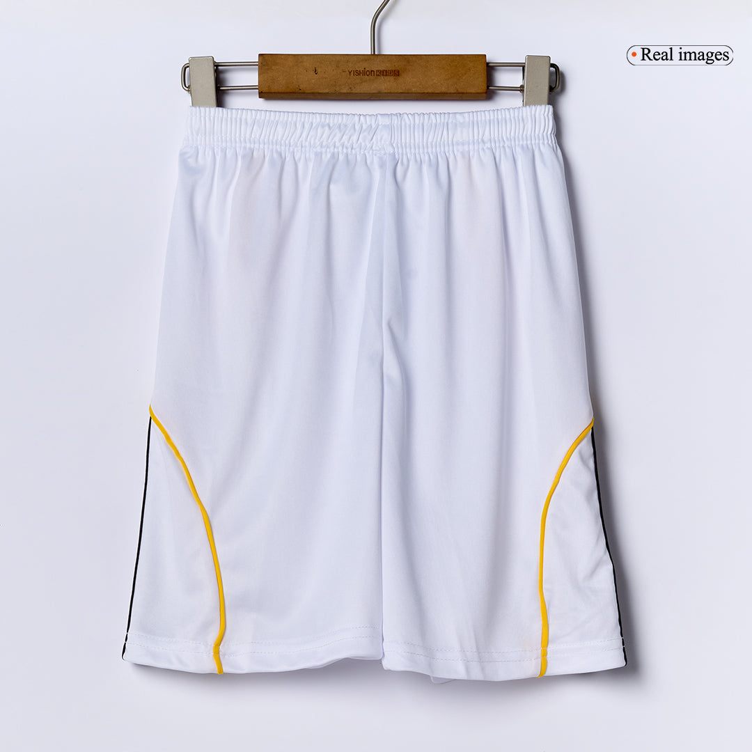 Infantil Real Madrid Casa Futebol Camisa Conjunto(Camisa+Calção) 2025/26 Branco