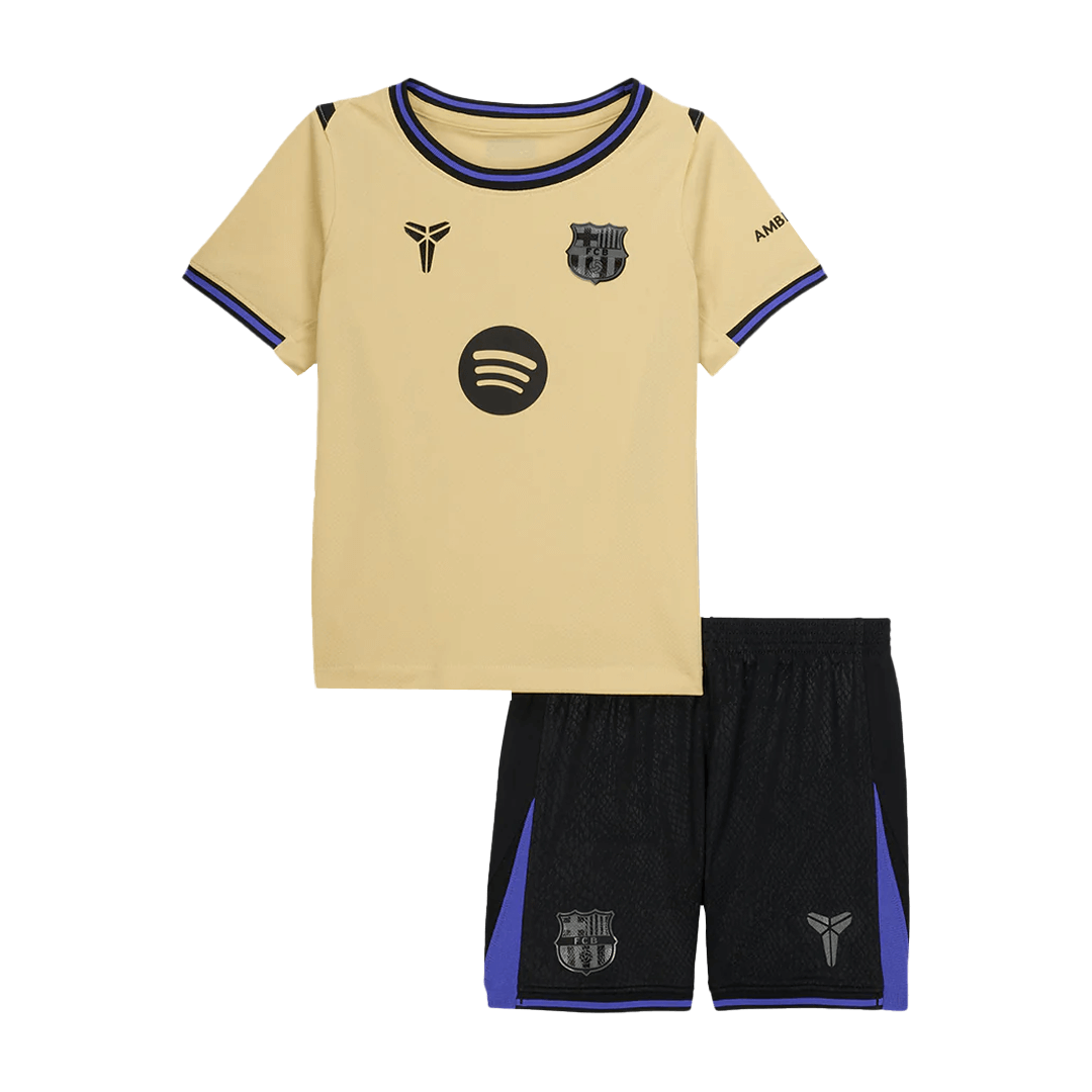 Barcelona 
 Fora 
Camisas Infantis 
Conjunto 2025/26 
 Amarelo